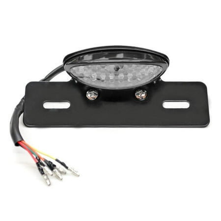 Yamaha Fender Eliminator - Krator Custom Black LED Integrated Taillight Brake Light Turn Signals License Plate Light Fender Eliminator Plate Tag Holder for Harley Honda Yamaha Suzuki Kawasaki Cruiser Scooters Moped