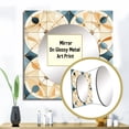 thumbnail image 3 of Designart "Vintage Moroccan Tile Aesthetics III" 0 Teal Large Square Mirror - Square Bedroom Mirror Printed Wall Decor - Modern Square Printed Wall Mirror Art, 3 of 5