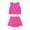 a-Hot Pink15285, variant on FINALGANG Girls Kids Toddlers Two Piece Outfit Set Ribbed Sleeveless Crewneck Top Shorts With Contrast Scallop Trim Casual Summer Outfit For Daily Wear Soft Outfit