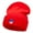Red, variant on Patriotic Cupcake Embroidered 12 Inch Long Knitted Beanie - Olive OSFM