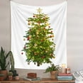 thumbnail image 3 of Uutvery Christmas Tree Tapestry Wall Hanging Home Decor Indoor Outdoor for Living Room Bedroom Dorm Decor Beach Blanket Picnic Throw Sofa Cover Xmas Party Supplies 51x59 Inches, 3 of 8