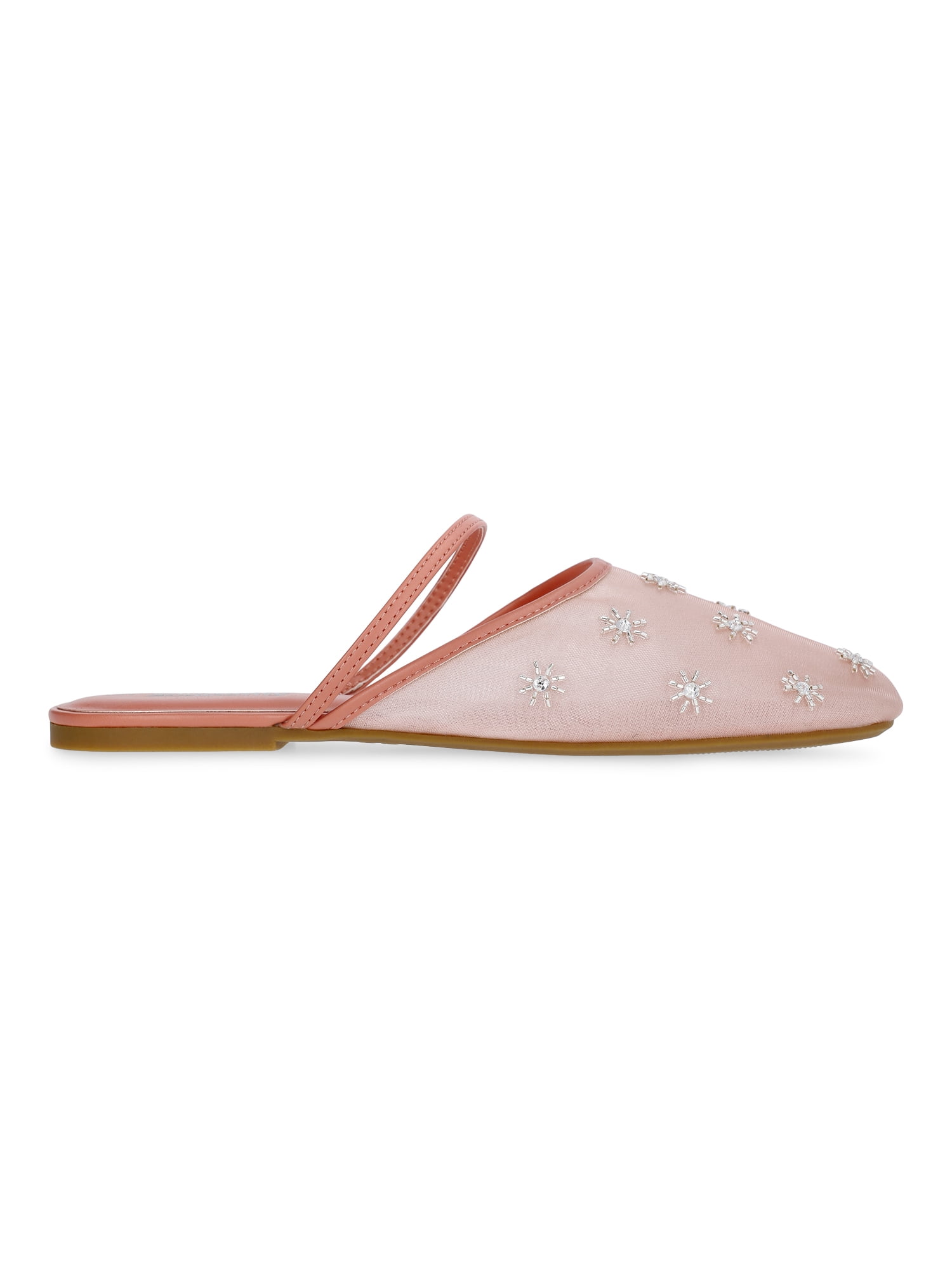 Weekend Academy Girls Beaded Mesh Slip On Shoes