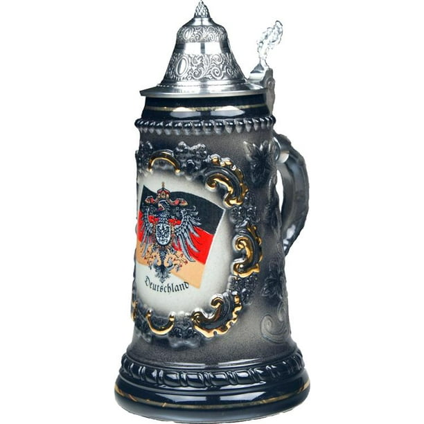 Beer Steins By King Black German Deutschland Flag And Coa German Beer Stein Beer Mug 0 5l Walmart Com