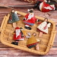 thumbnail image 3 of Adorno de árbol de Navidad de Metal Retro, colgantes de puerta de bienvenida, muñeco de Ángel de dibujos animados de Santa Claus, adornos de gota, decoración de Navidad, 3 of 4