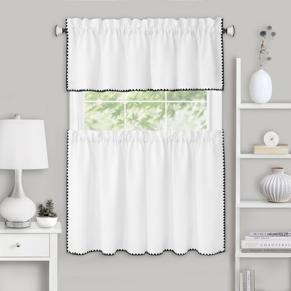 Achim Kendal Solid Rod Pocket Light Filtering Curtain Valance