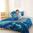 thumbnail image 4 of Manfei White Sail Sailing Ship Queen Comforter Set for Kids Boys and Girls, Nautical Ocean Bedding Comforter Set, Gray Reversible 3pcs, 1 Comforter and 2 Pillowcases, 4 of 6