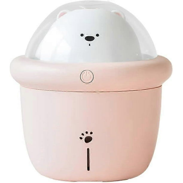 Portable Mini Ultrasonic Bear Humidifier for Bedroom Baby Car Desk. Cute Cool Mist Small Air Humidifier with USB for Home Office Travel Nursery Pet Pl