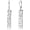 Silver, variant on 925 Sterling Silver Dangle Earrings for Women, 14K Gold Plated French Leverback Earrings, Hypoallergenic Lightweight Statement Hammer Square Bar Long Drop Earing for Women Trendy Jewelry