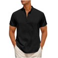 thumbnail image 2 of JXMVOJ Men's Summer Casual Sports T-Shirt Fashion Solid Color Blouse Short-Sleeve V-Neck Pullover Shirt Fitness and Outdoor Stretch Tight Soft Tops, 2 of 7