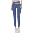 thumbnail image 1 of MIASHUI Color Block Tight High Waist Workout Yoga Pants Tummy Control Moisture Wicking Quick Dry Breathable Running Fitness Long Pants Blue,L, 1 of 9