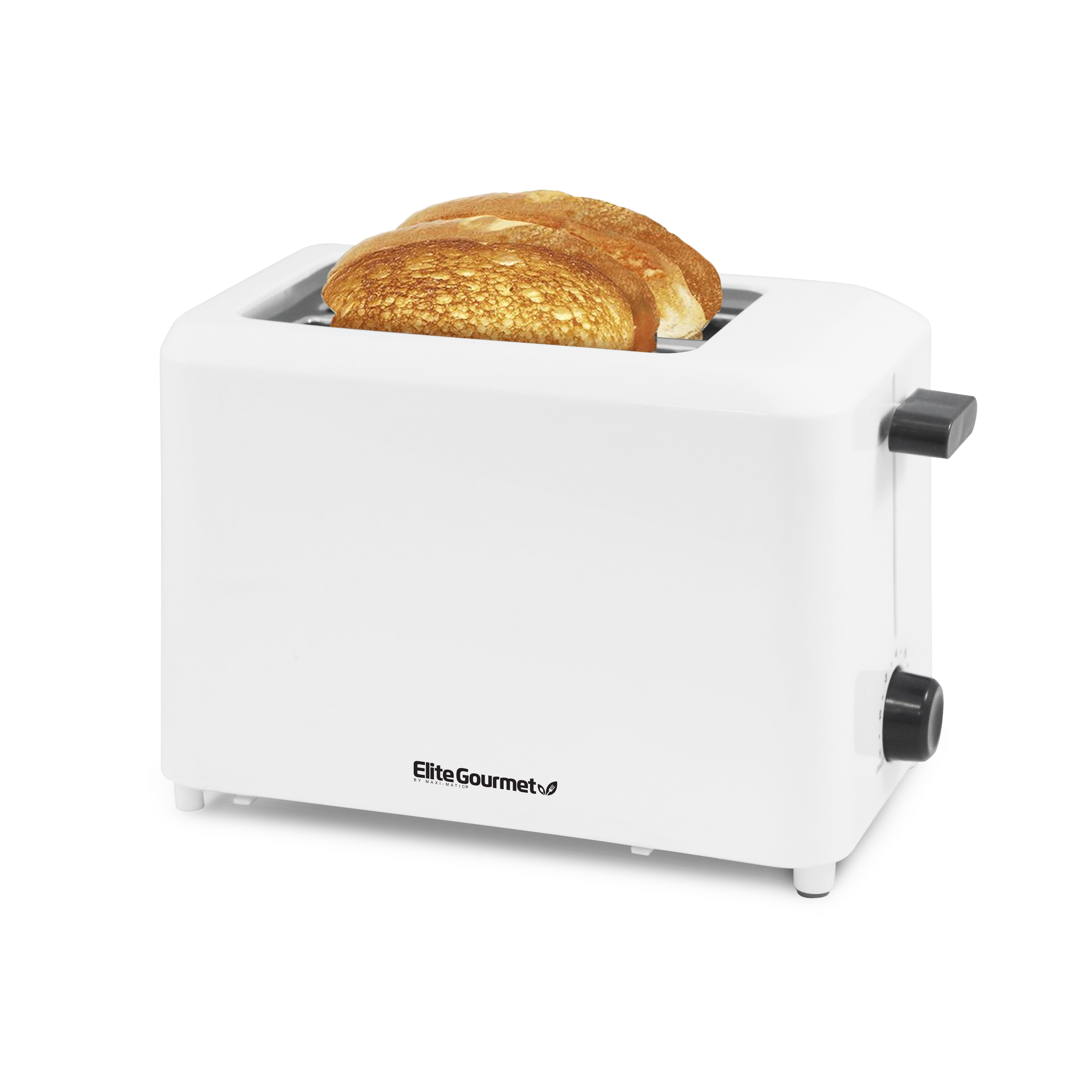 Elite Cuisine ECT-4829 Long Cool Touch 4-Slice Toaster with Extra Wide 1.25" ... 
