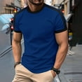 thumbnail image 6 of Jalioing Men's Casual T Shirt Short Sleeve Patchwork Summer Tees Tops Crew Neck Classic Basic Tee Shirts, 6 of 7