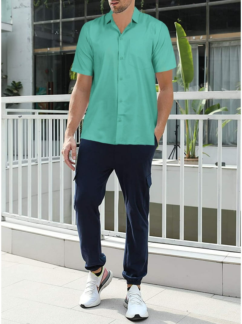 seafoam mens dress shirt Formal White And Seafoam Designer Green Shirt Quality Regular Fit Dress Shirt Function Wear