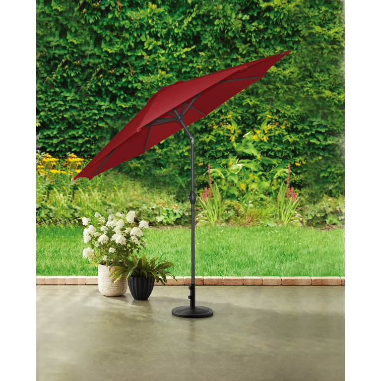 Better Homes Gardens 9' Premium Patio Umbrella, Red -