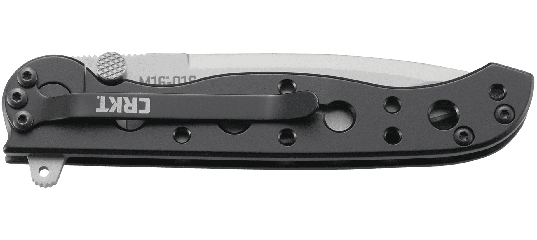 CRKT M16-01S Folding Knife with Frame Lock: Stainless Steel Plain Edge Blade, Stainless Steel Handle, Reversible Pocket Clip, M16-01S