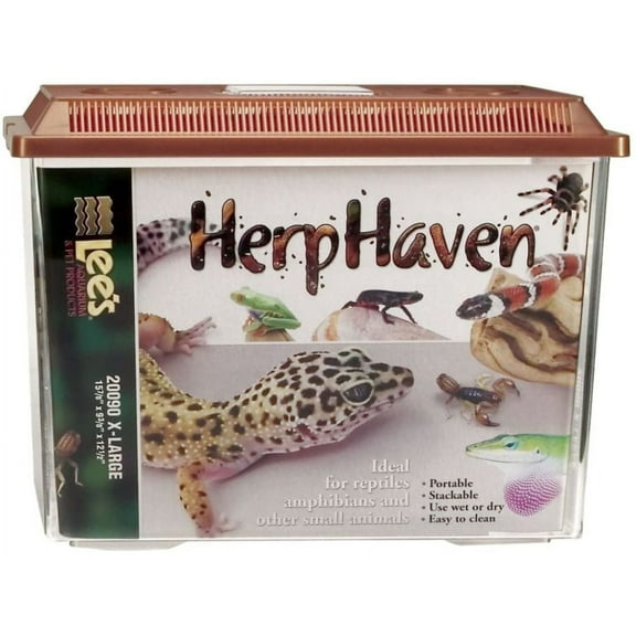 Lees HerpHaven Terrarium - Rectangular [Reptile, Cages & Pens] X-Large - 15.75"L x 9.47"W x 12.5"H