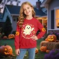 thumbnail image 2 of CAUYDY Baby Halloween Shirts Ghost T-Shirt Girls Raglan Long Sleeve Crewneck T Shirts Fall Clothes Casual Tee Tops Red Sizes 2-3 Years, 2 of 6