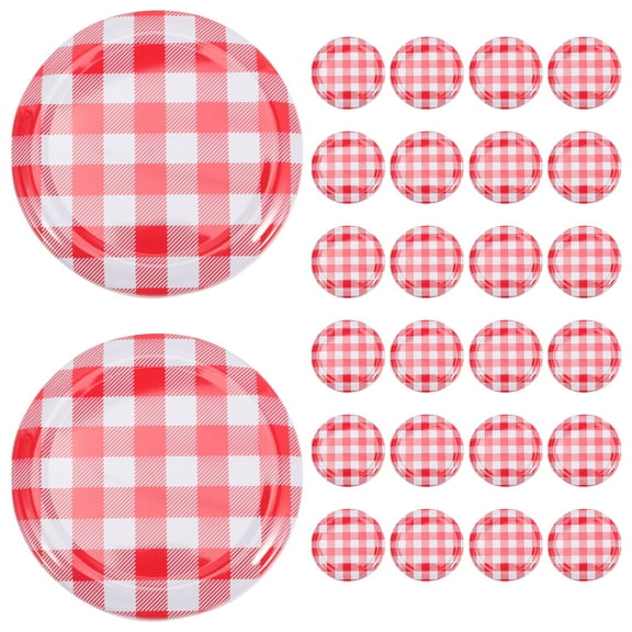 OUNONA Canning Jar Lids Metal Multi-Colored Leak-Proof for Home Use 40Pcs