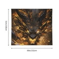 thumbnail image 3 of Honeii Cool Black Gold Dragon print Tapestry for Bedroom, Tapestry Wall Tapestry Aesthetic, Room Decor Classroom Tapestries for Living Room Dorm Room 51" X 60", 3 of 6