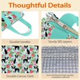 thumbnail image 4 of Boston Terriers and Pioneer Flower Insulated Lunch Bag for Women & Adults,Large Portable Soft Cooler Lunch Bag,Thermal Food Storage Tote with Pearl Cotton,8.66L,8.75x5.75x9.5 Inch, 4 of 6