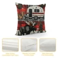 thumbnail image 4 of Camping Throw Pillow Covers for Kids Adult,Red Grey Buffalo Plaid Check Pillow Covers,Vintage Elk Cushion Covers, Decorative Pillow Covers, 4 of 5