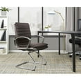 thumbnail image 2 of Office Star Guest Faux Leather Chair in Espresso with Chrome Base, 2 of 6