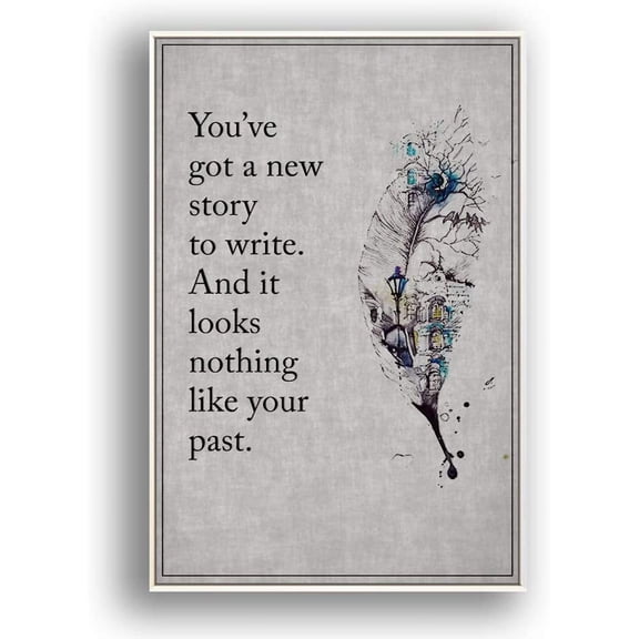 IDEA4WALL Framed Canvas Wall Art for Living Room, Bedroom Beautiful Quotes Canvas Prints for Modern Home Decoration Ready to Hang