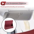 thumbnail image 3 of Estuche para Gafas de Sol para Coche Unique Bargains con Diseño Magnético, Estuche Universal para Parasoles de Coche, Ante/Metal Rojo 16.5x9.5cm 1 Pcs, 3 of 7