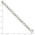 thumbnail image 5 of Sterling Silver Polished and Brushed Hearts and Circles Bracelet QG3310, 5 of 5