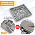 thumbnail image 4 of Organizador de cajones para cubiertos de bambú expandible Caddy Bellsal, 4 of 7