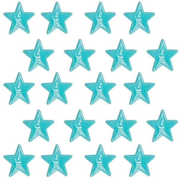 100 Uds. Pegatinas de estrellas coloridas pegatinas de pared que brillan pegatinas de pared de estrellas de plástico parche calcomanía Kits de decoración para fiestas Azul 3.8 CM 70 piezas Bewildely HA004699-07