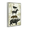 thumbnail image 3 of Stupell Industries Tower of Safari Animals Animals Painting Gray Framed Art Print Wall Art, 12 x 18, 3 of 8