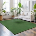 thumbnail image 4 of Green Grain Texture Washable Area Rugs 2.7'x5', Vintage Industrial Forest Green Solid Color Washable Throw Living Room Rug Non-Slip Sturdy Edge Binding Carpet for Indoor Entryway Bedside Kitchen, 4 of 9