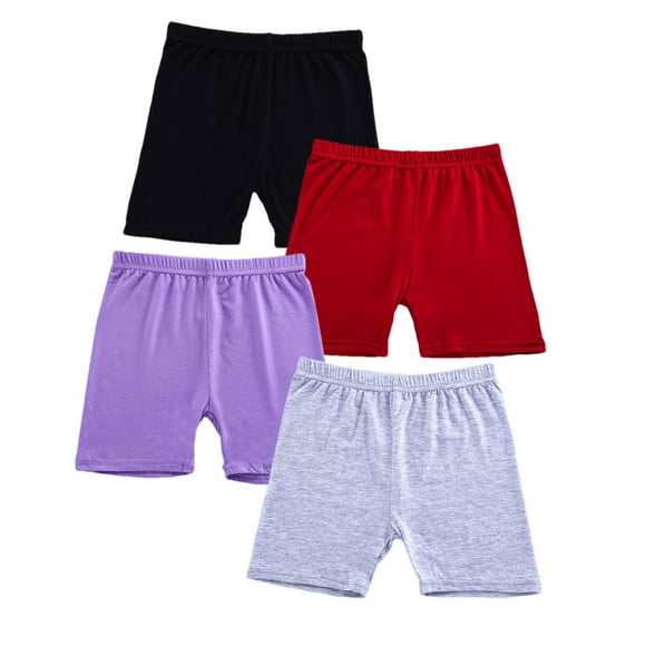 Huvoen Toddler h Athletic Shorts for Boys and Girls 4pcs Kids Girls Bike Shorts Shorts for Girls Toddler Biker Under Dress Dance Multi-Color Shorts Multicolor 3 Years