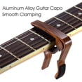 thumbnail image 1 of Aluminum Alloy Wood Color Guitar Capo for 6-string Folk Guitar Electric Guitar with 3pcs Random Color Picks, 1 of 7