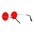 thumbnail image 2 of SA106 Retro Vintage Flat Color Circle Round Lens Sunglasses Silver Red, 2 of 4