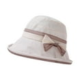 thumbnail image 3 of Ladies Hat Bridal Wedding Tea Party Sun Hat Ladies Outdoor Elegant Temperament Sun Hat Lightweight Breathable Sun Hat Summer New Two Color Bow Elegant Sun Shade Hat French Style Women Hat Valentines, 3 of 3
