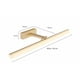 thumbnail image 2 of Lámpara de pared para baño Luz de espejo LED para baño Fregadero de baño delantero Luz de espejo a prueba de humedad de aluminio, 12w / 50cm, oro, luz blanca JAMW Sencillez, 2 of 5