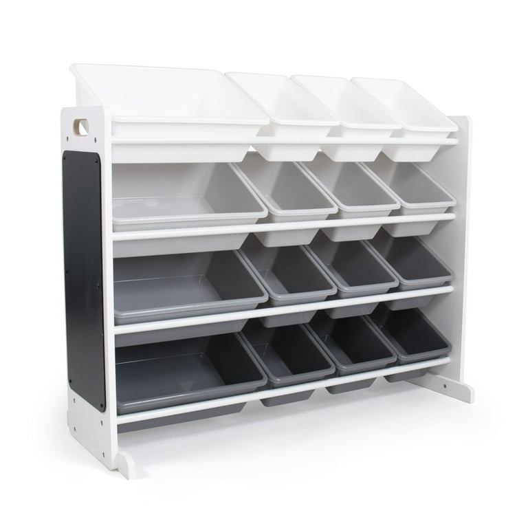 Humble Crew 16 Bin Kids Toy Storage Organizer with Chalkboard