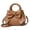 6831Brown, variant on Small Compact Leather Crossbody Bag for Women Sweet Style Handbag for Women with Shoulder Strap Women's Top-handle Handbags with Large Bow Decoration
