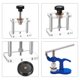 thumbnail image 5 of Juego de prensa de reloj tipo tornillo de tapa trasera con 12 troqueles, kit de reparación de reloj, 3 abridores de caja, herramienta de prensa de reloj de acrílico, 5 of 7