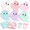 Blue and Pink, variant on Colourful 50-Piece Pastel Ghost Disposable Paper Plates Party Supplies
