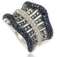 thumbnail image 2 of Sterling Silver Sapphire and 6 CTtw Diamond Gladiator Ring, 2 of 6
