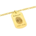 thumbnail image 3 of Men's Custom Necklace Gold Personalized Fingerprint Customized Pendant Necklace Engraved with Any Name and Date Jewelry Gift for Father Son Boyfriend, 3 of 4
