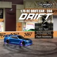 thumbnail image 3 of Turbo Racing 1:76 C64 Drift RC Car avec Gyroscope Radio Voiture Télécommandée Entièrement Proportionnelle Jouets pour Enfants et Adultes C61, 3 of 6