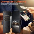 thumbnail image 5 of Wallet Case for Samsung Galaxy S23 Ultra, Premium PU Leather Detachable Magnetic Wallet Case, Credit Card Slots Kickstand Full Body Protection Magnetic Closure Rugged Phone Case Cover, Black, 5 of 8