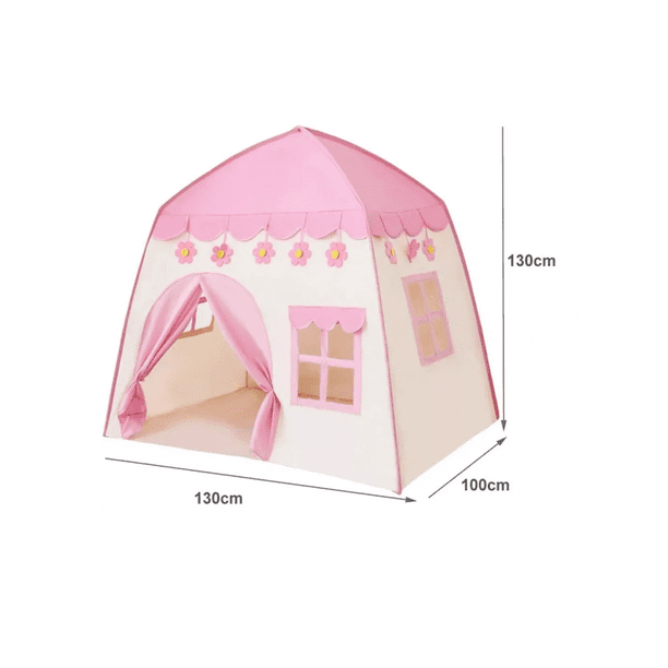 Tienda De Juego Infantil 120x105x128 Cm – Cabaña De Princesa Para Interiores Y Exteriores, Fácil Montaje