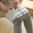 thumbnail image 5 of Gibobby Pantalones térmicos para mujer Mallas gruesas de otoño e invierno para mujer, mallas de algodón de cintura alta, pantalones de 330g(B,Talla única), 5 of 5