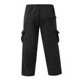 thumbnail image 3 of POINTERTECK Mens Loose Cargo Pants Cual Drawstring Eltic Waist Wide Leg Athletic Sweatpants Outdoor Trousers, 3 of 3
