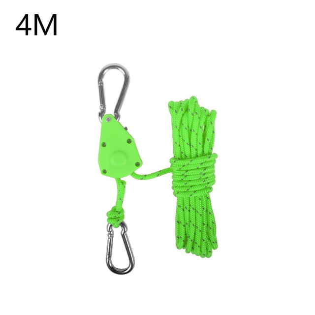 4M Adjustable Lanyard Hanging for Tent Rope Hanger Pulley Lifting Pulley Hook
